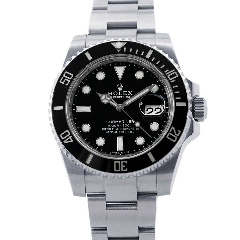 ロレックス サブマリーナ デイト ランダムシリアル ルーレット 116610LN ROLEX 腕時計 ウォッチ 黒文字盤