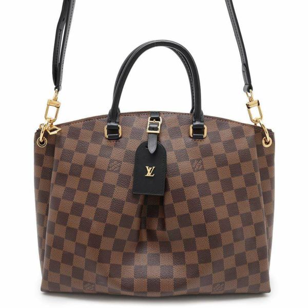 ルイヴィトン トートバッグ ダミエ・エベヌ オデオン・トートMM N45283 LOUIS VUITTON 2wayショルダーバッグ ブラック 黒  安心保証 | 中古・新品ブランド販売ギャラリーレア公式通販