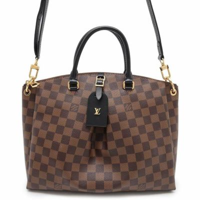 ルイヴィトン トートバッグ ダミエ・エベヌ オデオン・トートMM N45283 LOUIS VUITTON 2wayショルダーバッグ ブラック 黒 安心保証