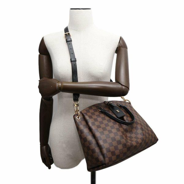 ルイヴィトン トートバッグ ダミエ・エベヌ オデオン・トートMM N45283 LOUIS VUITTON 2wayショルダーバッグ ブラック 黒