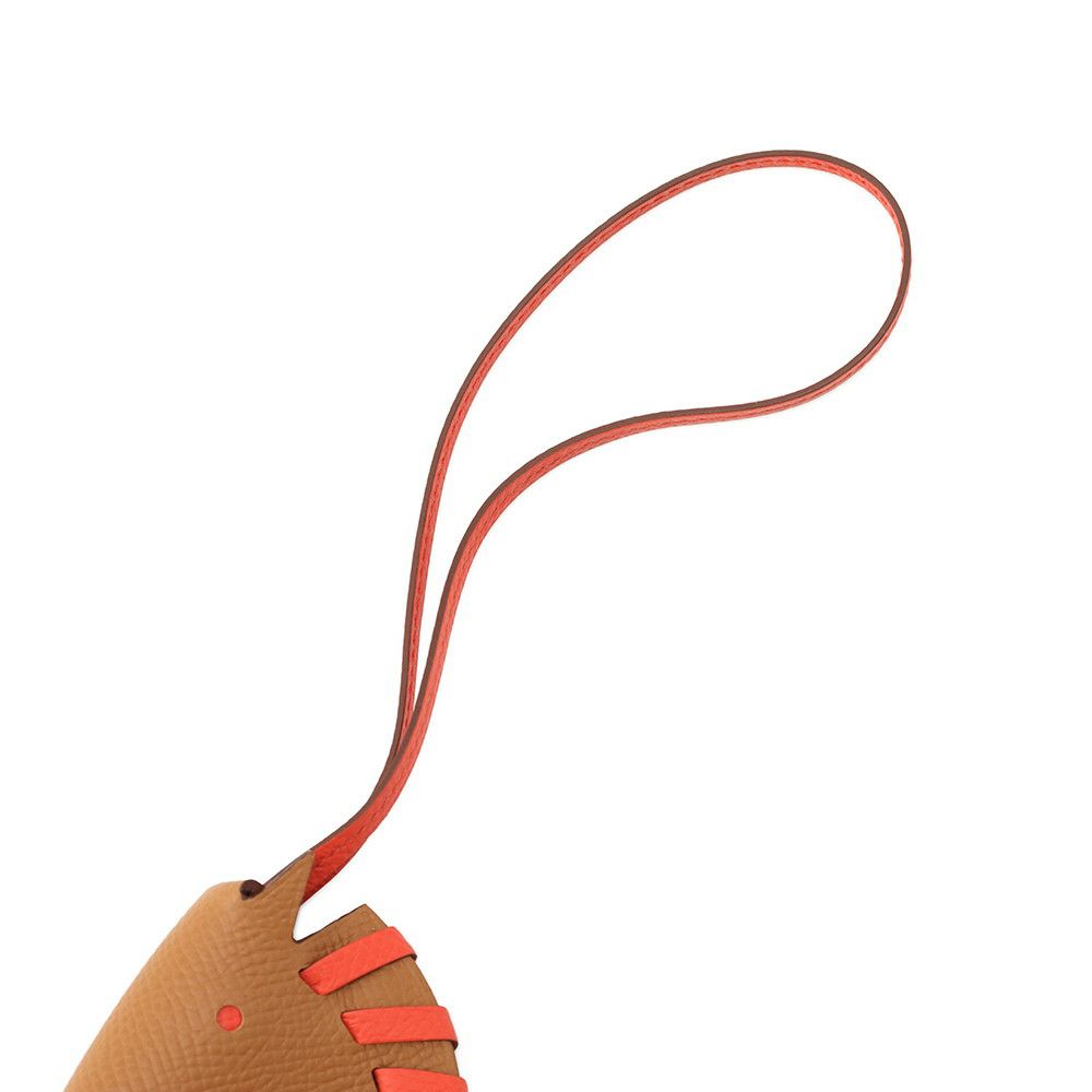 エルメス バッグチャーム シュバル トレッセ ゴールド/ローズジャイプール エプソン K刻印 HERMES チャーム