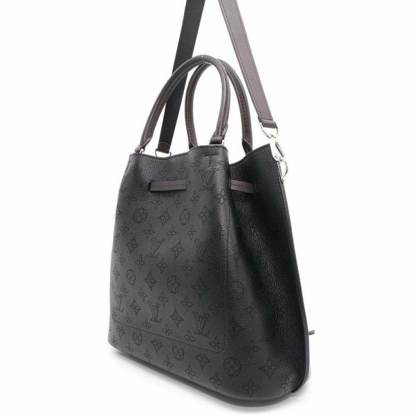 ルイヴィトン トートバッグ モノグラム マヒナ ジロラッタ ポーチ付き M54402 LOUIS VUITTON 2wayショルダーバッグ 黒