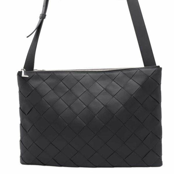 ボッテガヴェネタ ショルダーバッグ マキシイントレチャート メッセンジャーバッグ 620537 BOTTEGA VENETA 黒