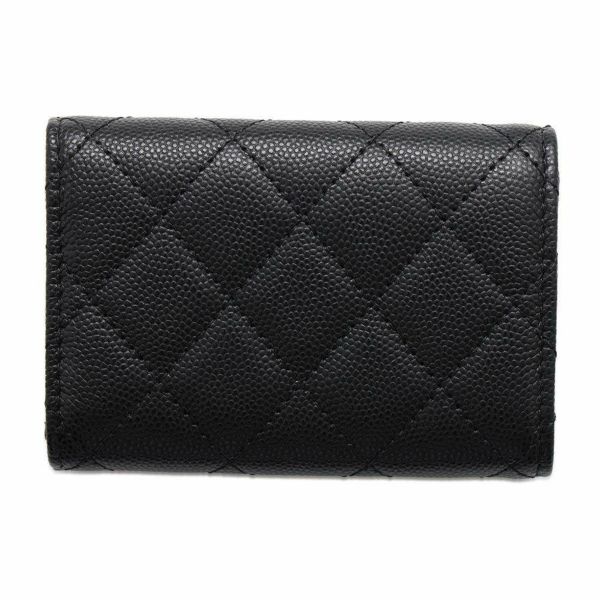 シャネル 三つ折り財布 マトラッセ ココマーク クラシック スモール フラップ ウォレット AP0230 CHANEL 財布 黒