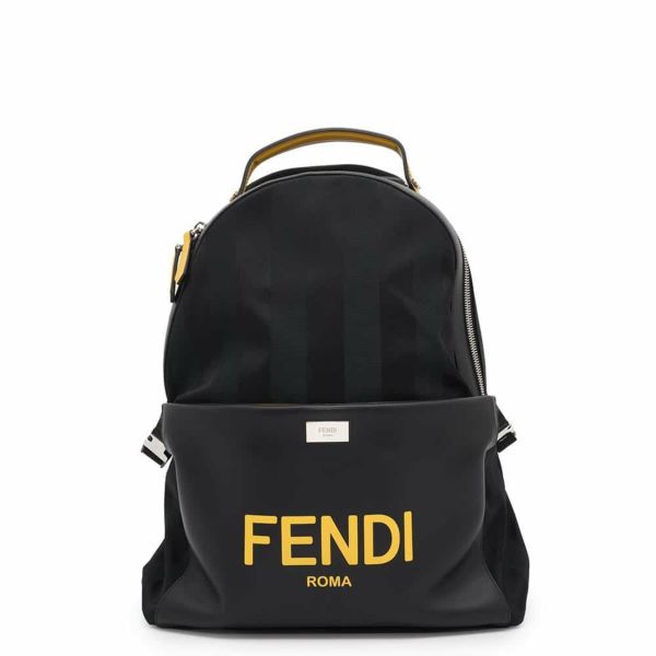 フェンディ リュック ペカン ナイロン レザー 7VZ053 FENDI バックパック メンズ 黒