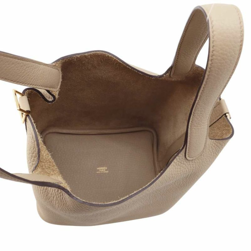 エルメス ハンドバッグ ピコタンロックPM ベージュマルファ/ゴールド金具 トリヨンクレマンス W刻印