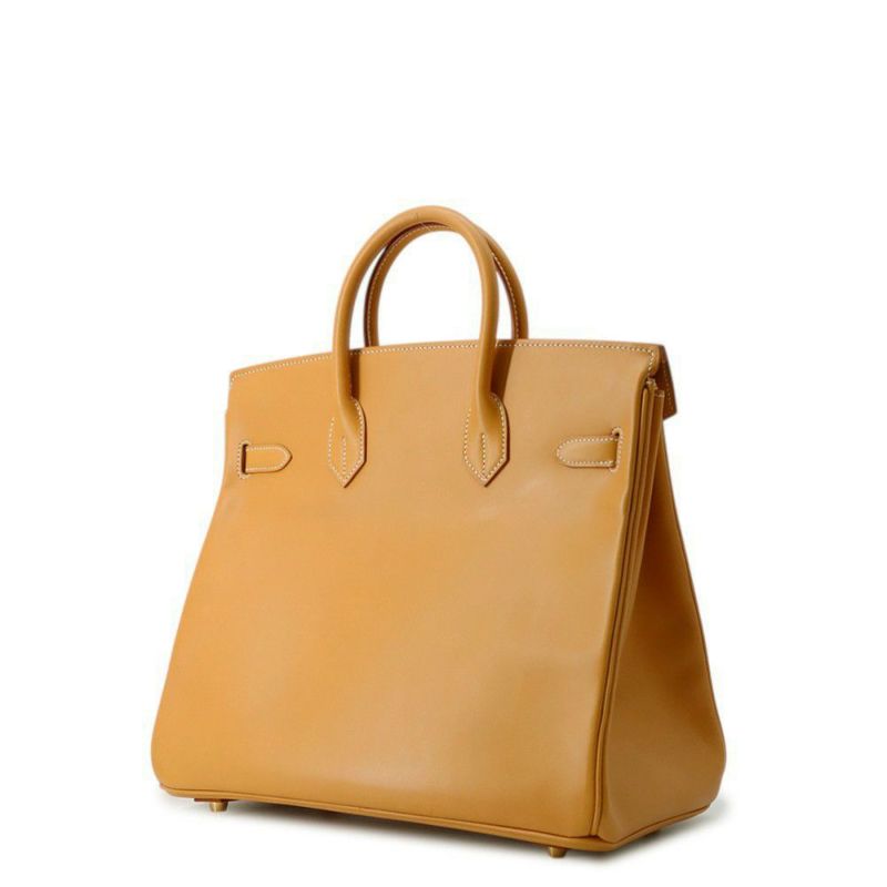 エルメス ハンドバッグ オータクロア32 ナチュラル/ゴールド金具 ヴァッシュ □F刻印 HERMES バッグ