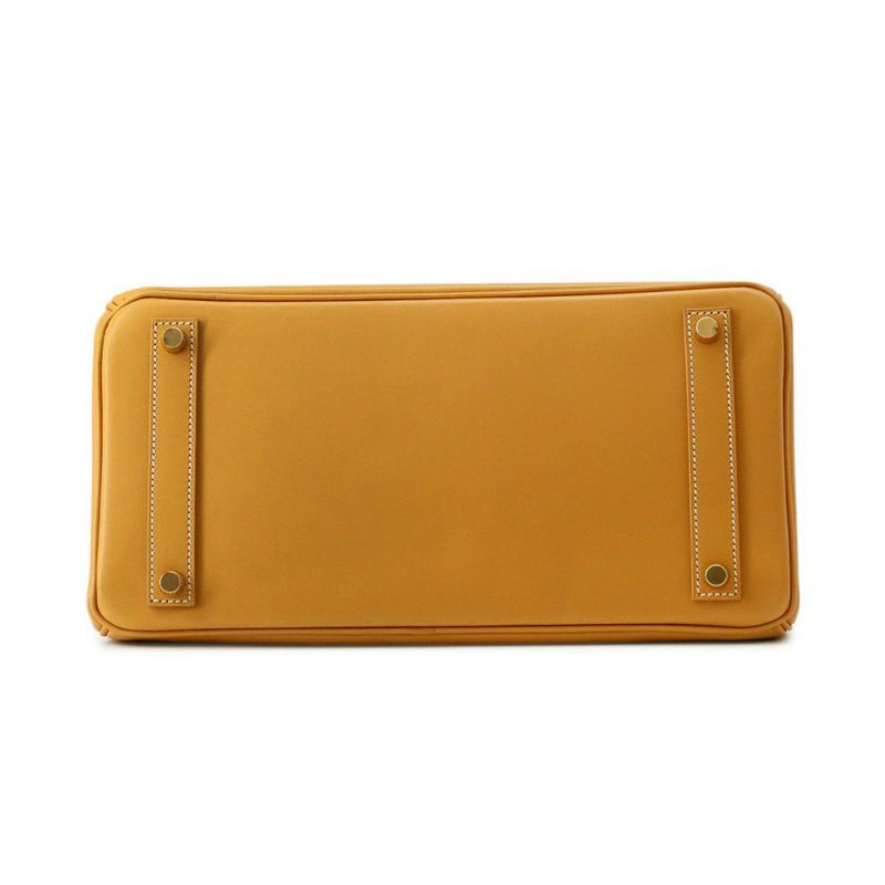 エルメス ハンドバッグ オータクロア32 ナチュラル/ゴールド金具 ヴァッシュ □F刻印 HERMES バッグ