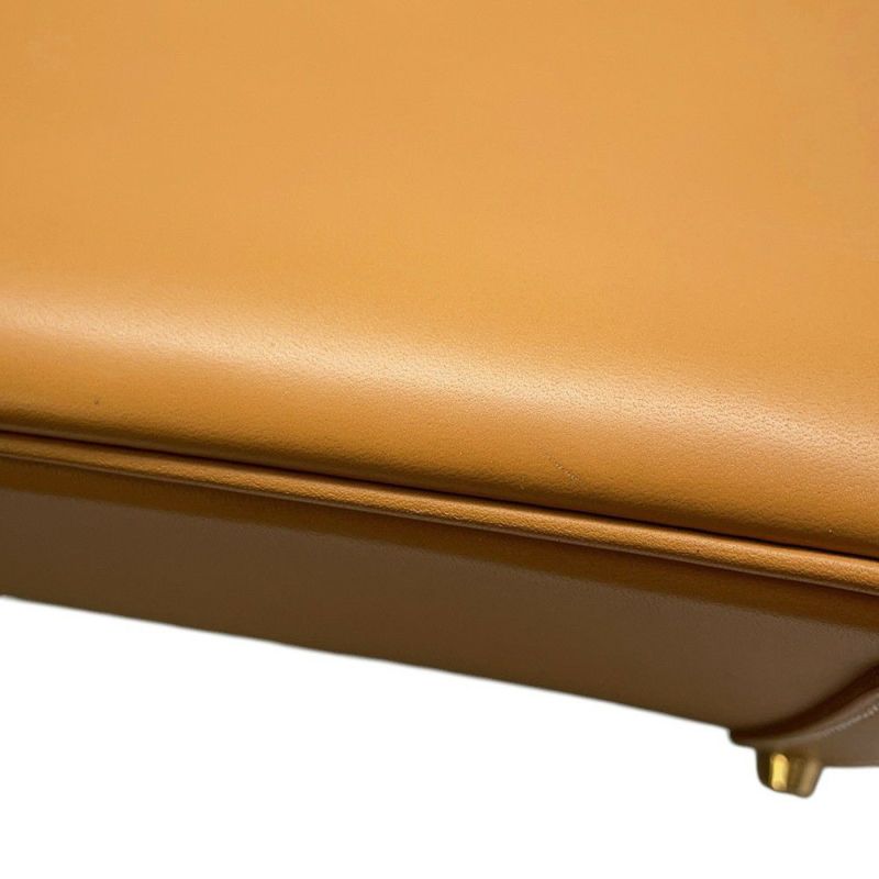 エルメス ハンドバッグ オータクロア32 ナチュラル/ゴールド金具 ヴァッシュ □F刻印 HERMES バッグ