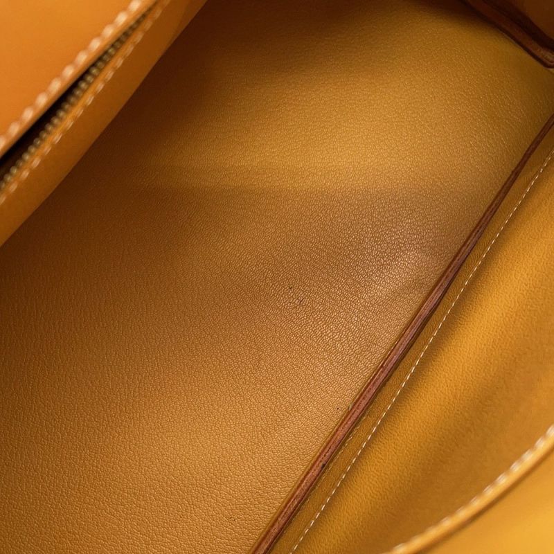 エルメス ハンドバッグ オータクロア32 ナチュラル/ゴールド金具 ヴァッシュ □F刻印 HERMES バッグ