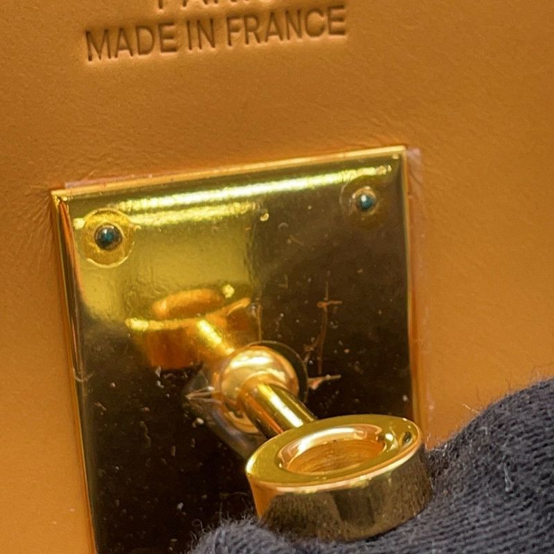 エルメス ハンドバッグ オータクロア32 ナチュラル/ゴールド金具 ヴァッシュ □F刻印 HERMES バッグ