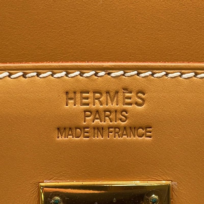 エルメス ハンドバッグ オータクロア32 ナチュラル/ゴールド金具 ヴァッシュ □F刻印 HERMES バッグ