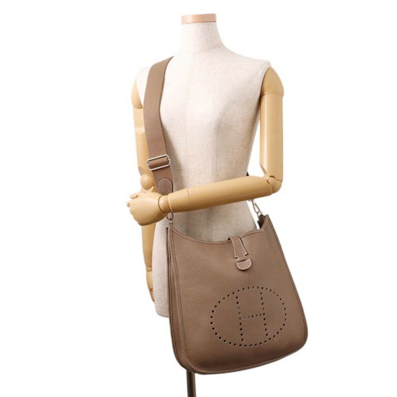 エルメス ショルダーバッグ エブリン3 GM エトゥープ/シルバー金具 トリヨンクレマンス T刻印