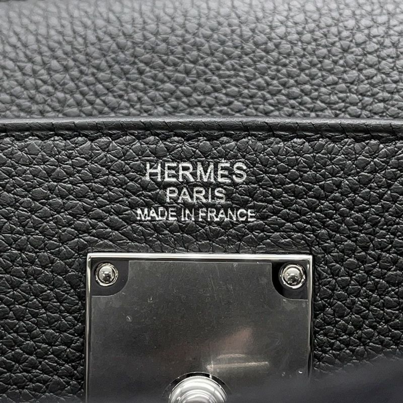 エルメス ボディバッグ ケリー アッカドPM プロン/シルバー金具 トゴ K刻印 HERMES メンズ 黒