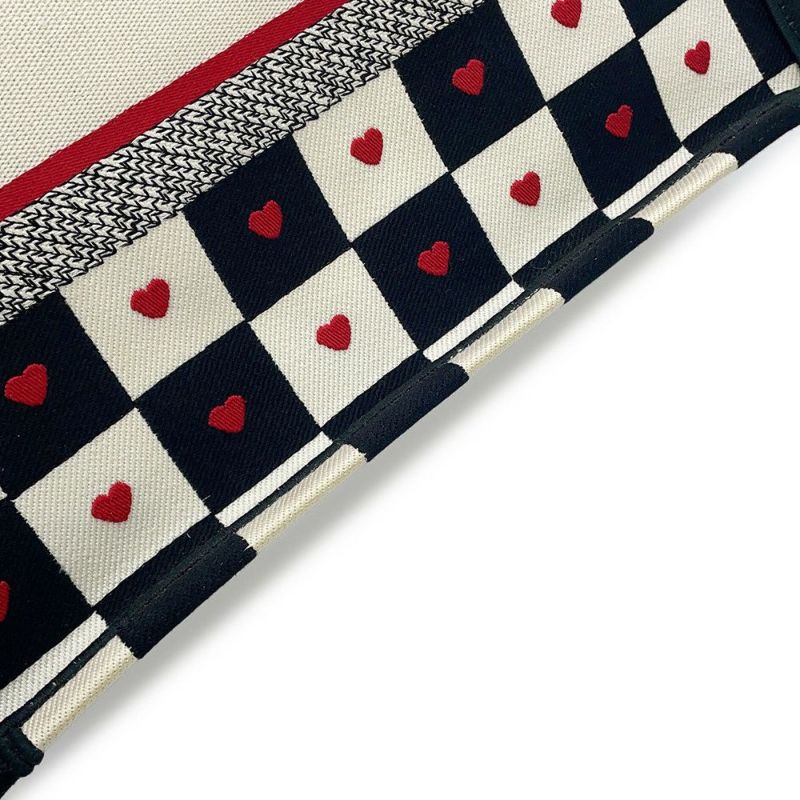 クリスチャン・ディオール トートバッグ アムールコレクション ブックトート ミディアム Christian Dior 白 黒