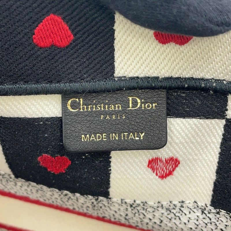 クリスチャン・ディオール トートバッグ アムールコレクション ブックトート ミディアム Christian Dior 白 黒