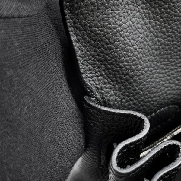 エルメス ハンドバッグ ケリー28 内縫い ブラック/シルバー金具 トゴ U刻印 ２wayショルダー 黒