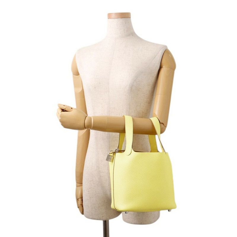 エルメス ハンドバッグ ピコタンロックPM リモンチェッロ/シルバー金具 トリヨンクレマンス W刻印