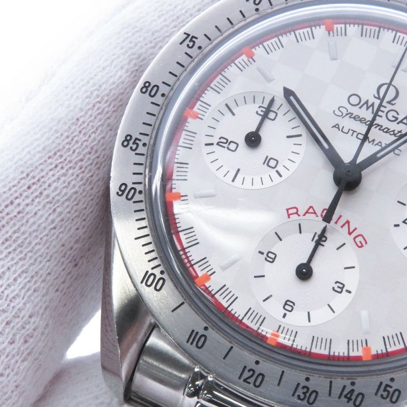 オメガ スピードマスター レーシング ミハエル・シューマッハ 限定4000本 3517.30 OMEGA 腕時計 シルバー文字盤