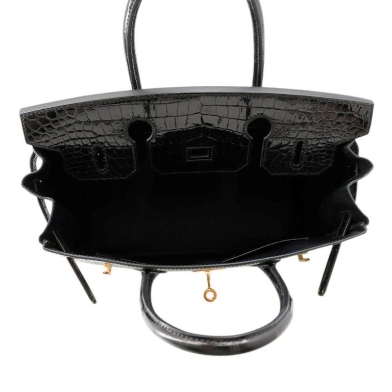 エルメス バーキン30 ブラック/ゴールド金具 ポロサスシャイン Y刻印 HERMES Birkin ハンドバッグ 黒