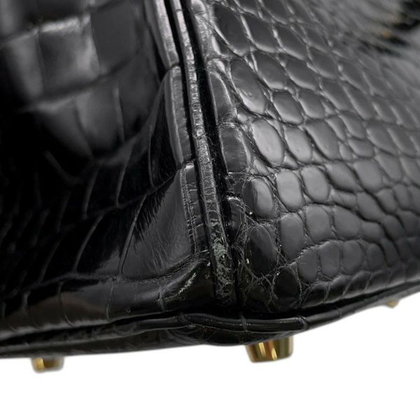 エルメス バーキン30 ブラック/ゴールド金具 ポロサスシャイン Y刻印 HERMES Birkin ハンドバッグ 黒