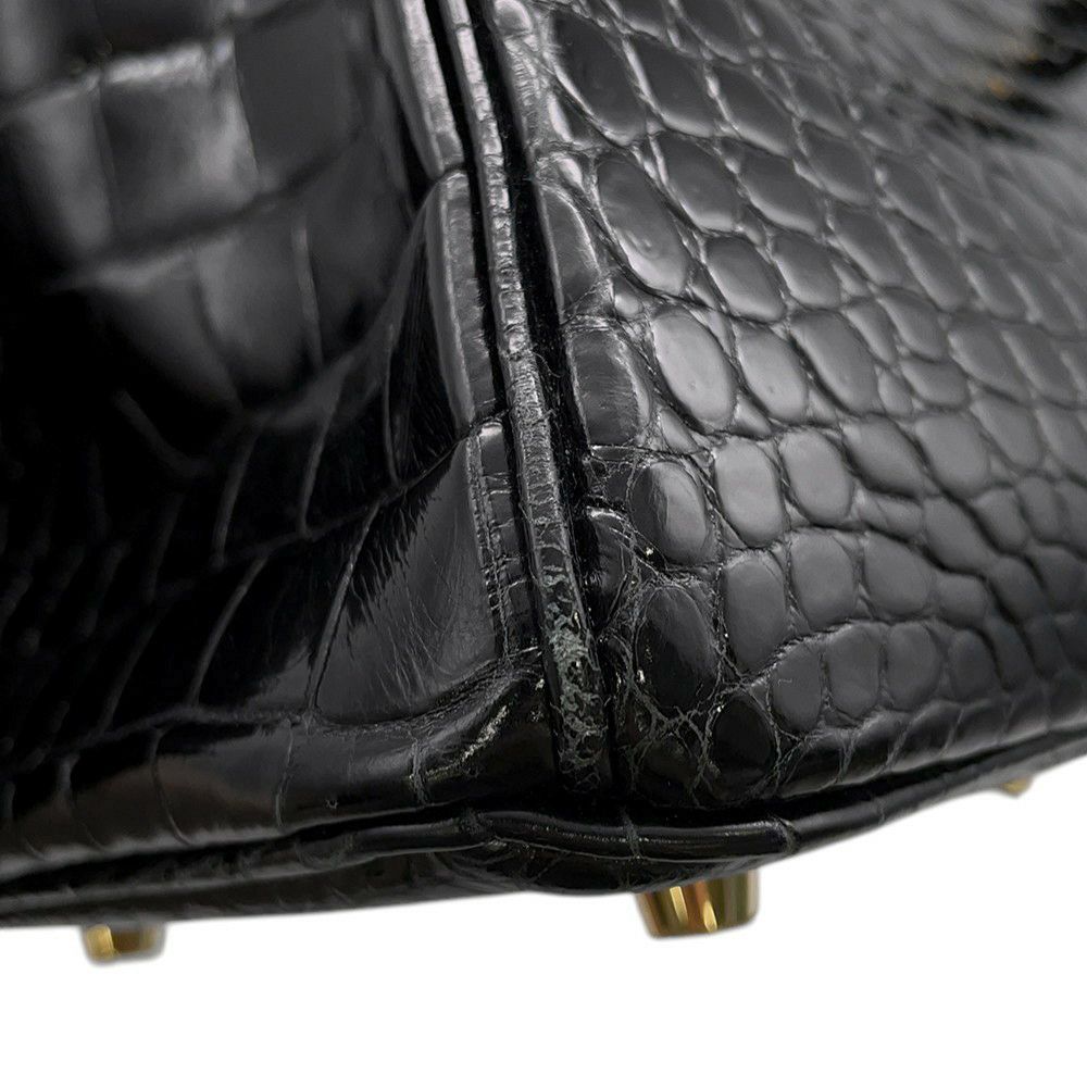 エルメス バーキン30 ブラック/ゴールド金具 ポロサスシャイン Y刻印 HERMES Birkin ハンドバッグ 黒