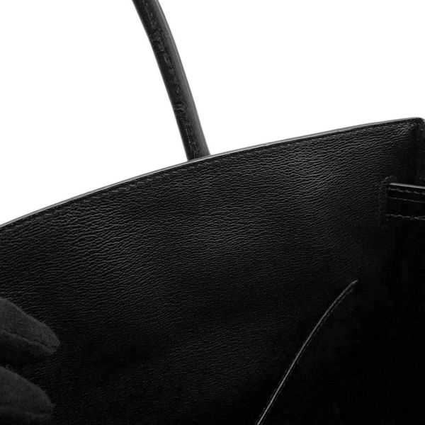 エルメス バーキン30 ブラック/ゴールド金具 ポロサスシャイン Y刻印 HERMES Birkin ハンドバッグ 黒