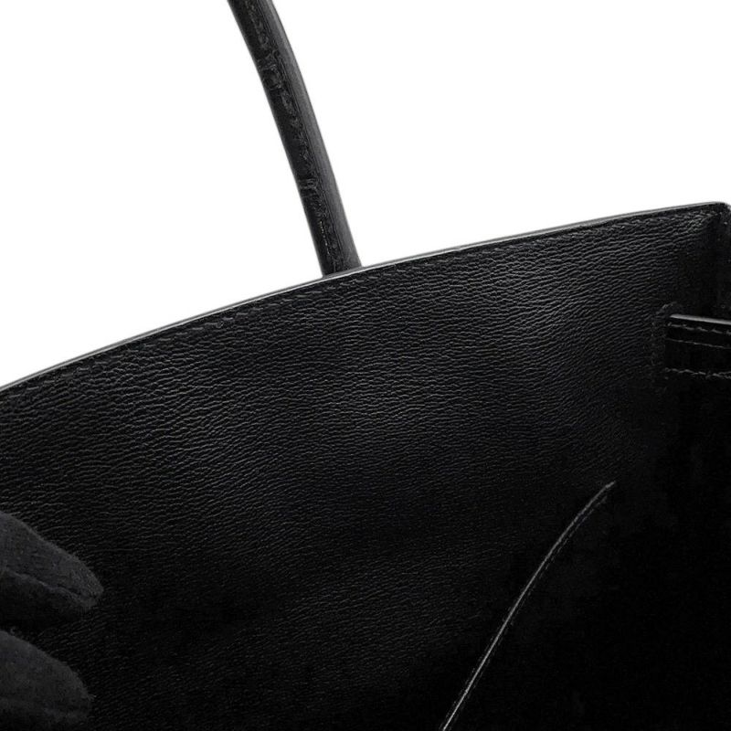 エルメス バーキン30 ブラック/ゴールド金具 ポロサスシャイン Y刻印 HERMES Birkin ハンドバッグ 黒