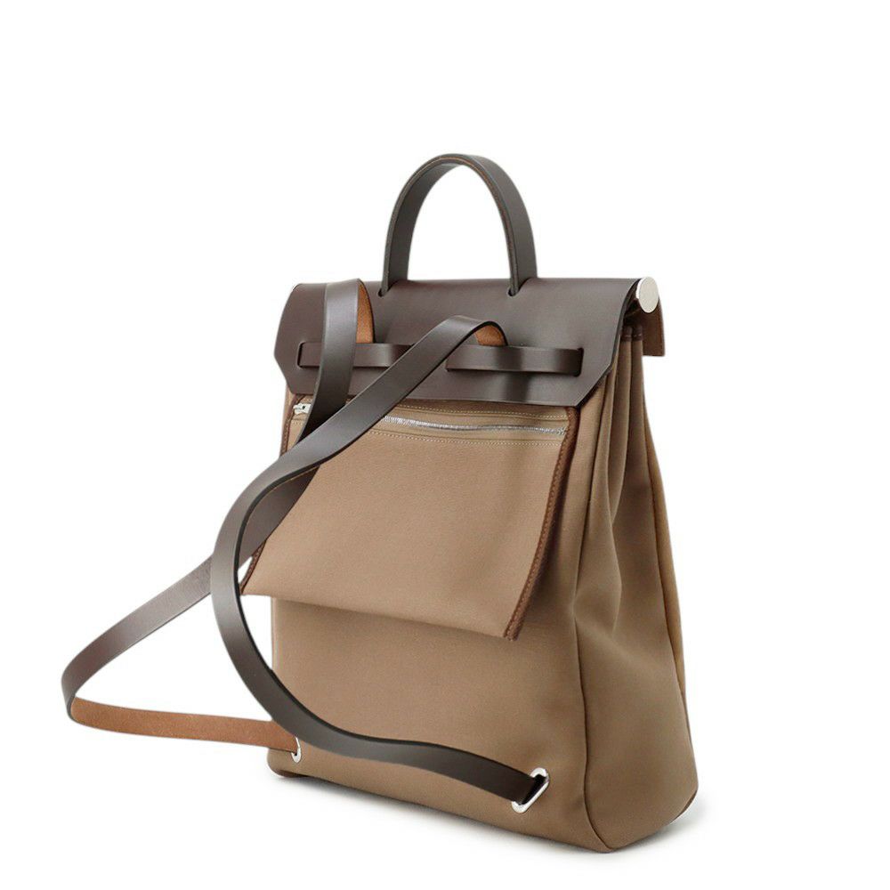 エルメス エールバッグジップPM アド  エトゥープ/シルバー金具 トワルオフィシエ/バッシュハンター Z刻印