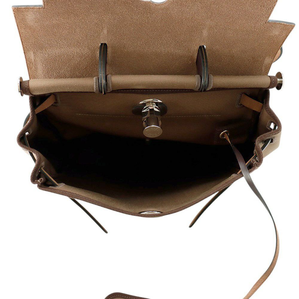 エルメス エールバッグジップPM アド  エトゥープ/シルバー金具 トワルオフィシエ/バッシュハンター Z刻印