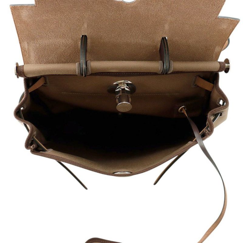 エルメス エールバッグジップPM アド  エトゥープ/シルバー金具 トワルオフィシエ/バッシュハンター Z刻印