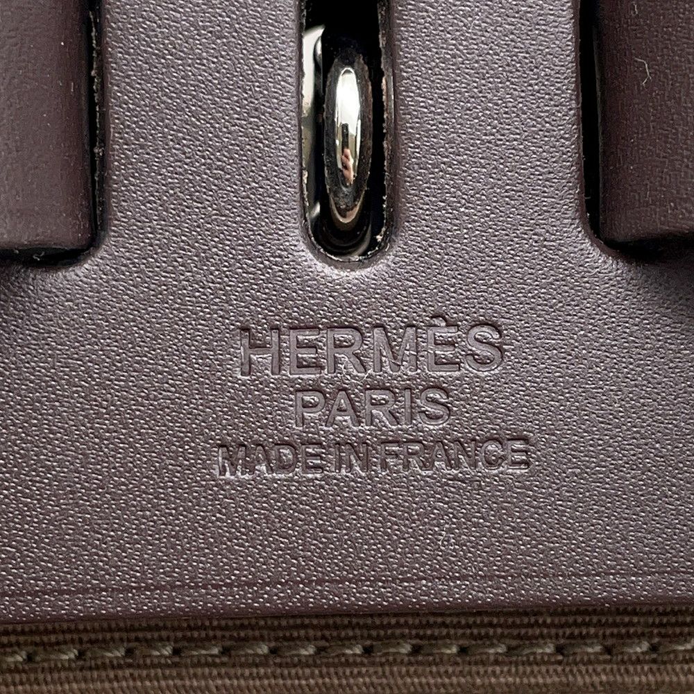 エルメス エールバッグジップPM アド  エトゥープ/シルバー金具 トワルオフィシエ/バッシュハンター Z刻印