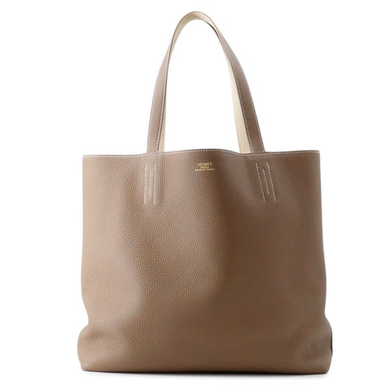 エルメス トートバッグ ドゥブルセンス36 クレ/エトゥープ トリヨンクレマンス Z刻印