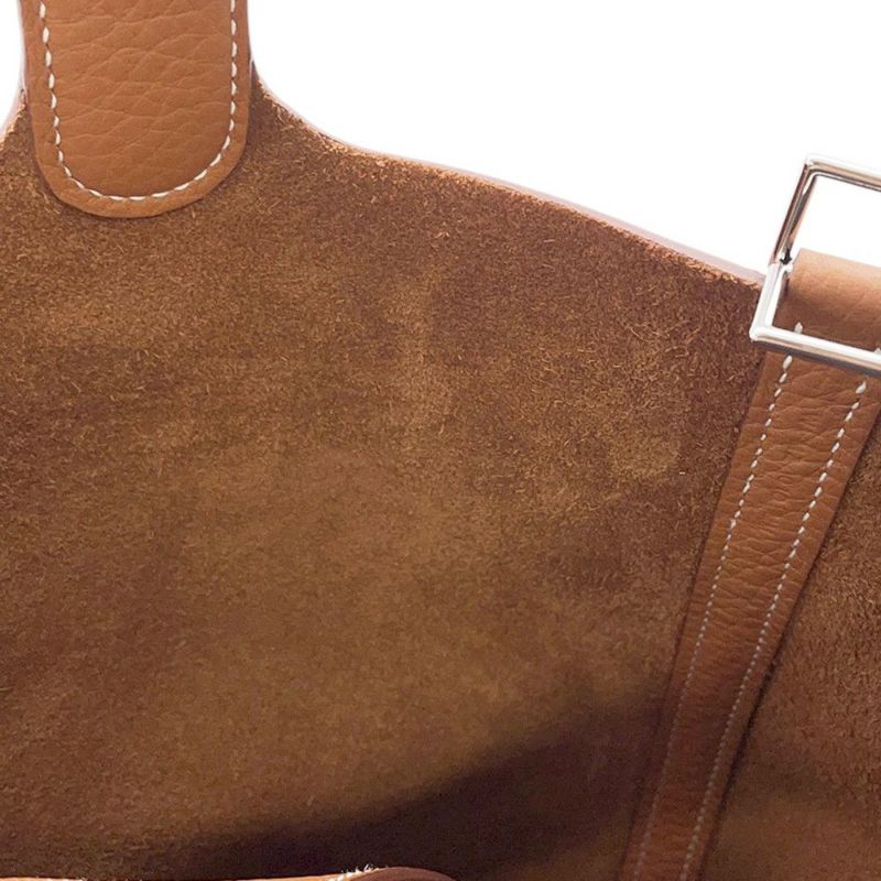 エルメス ハンドバッグ ピコタンロックMM ゴールド/シルバー金具 トリヨンクレマンス Ｗ刻印