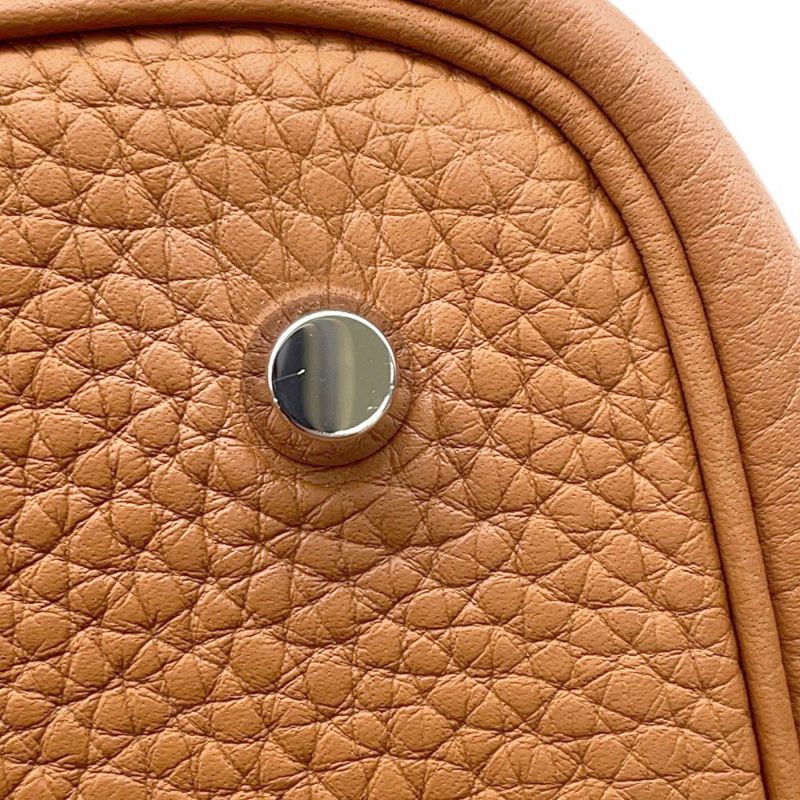 エルメス ハンドバッグ ピコタンロックMM ゴールド/シルバー金具 トリヨンクレマンス Ｗ刻印