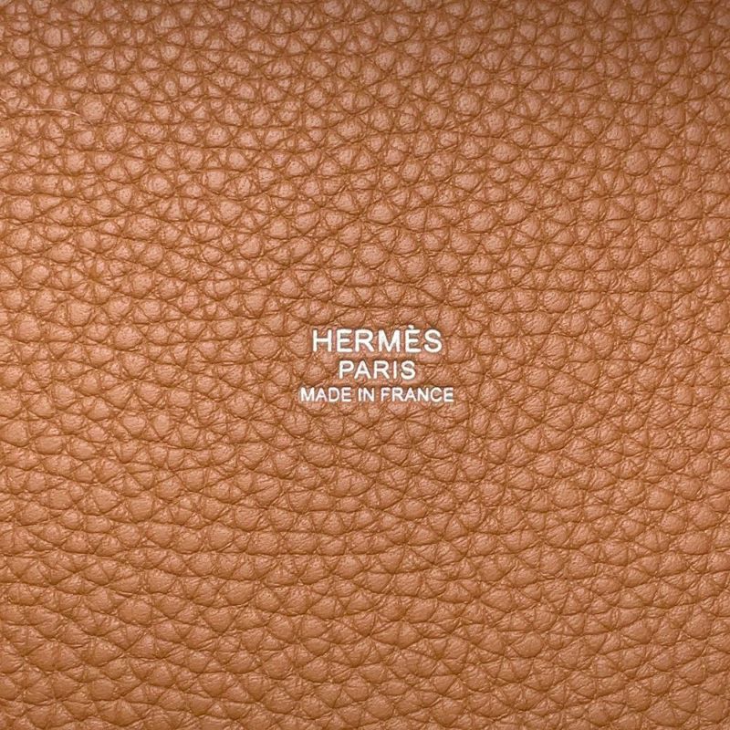 エルメス ハンドバッグ ピコタンロックMM ゴールド/シルバー金具 トリヨンクレマンス Ｗ刻印