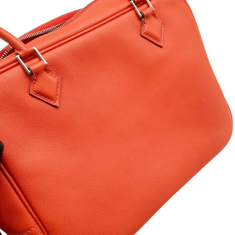 エルメス ハンドバッグ プリュム ミニ カプシーヌ/シルバー金具 スイフト □Q刻印 HERMES バッグ