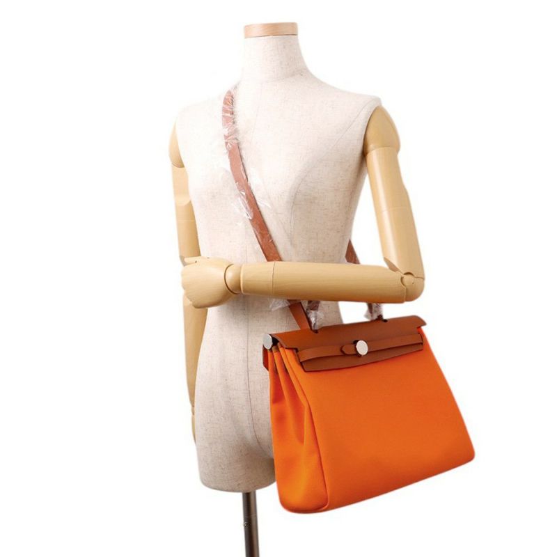 エルメス エールバッグジップPM オレンジミニアン/シルバー金具 トワルオフィシエ/バッシュハンター B刻印
