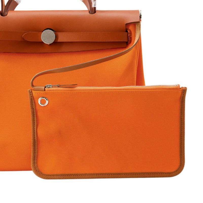 エルメス エールバッグジップPM オレンジミニアン/シルバー金具 トワルオフィシエ/バッシュハンター B刻印