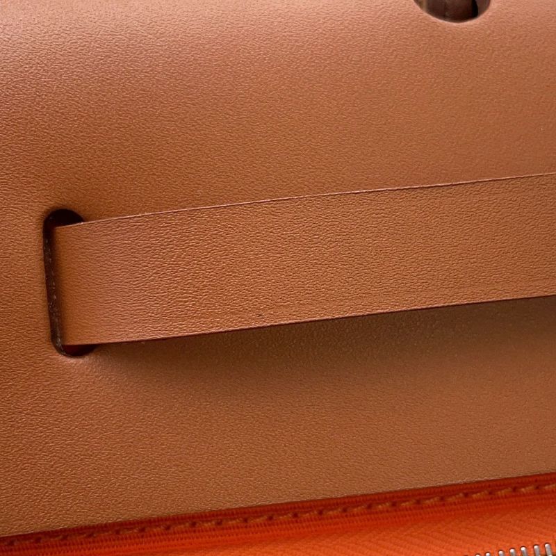 エルメス エールバッグジップPM オレンジミニアン/シルバー金具 トワルオフィシエ/バッシュハンター B刻印