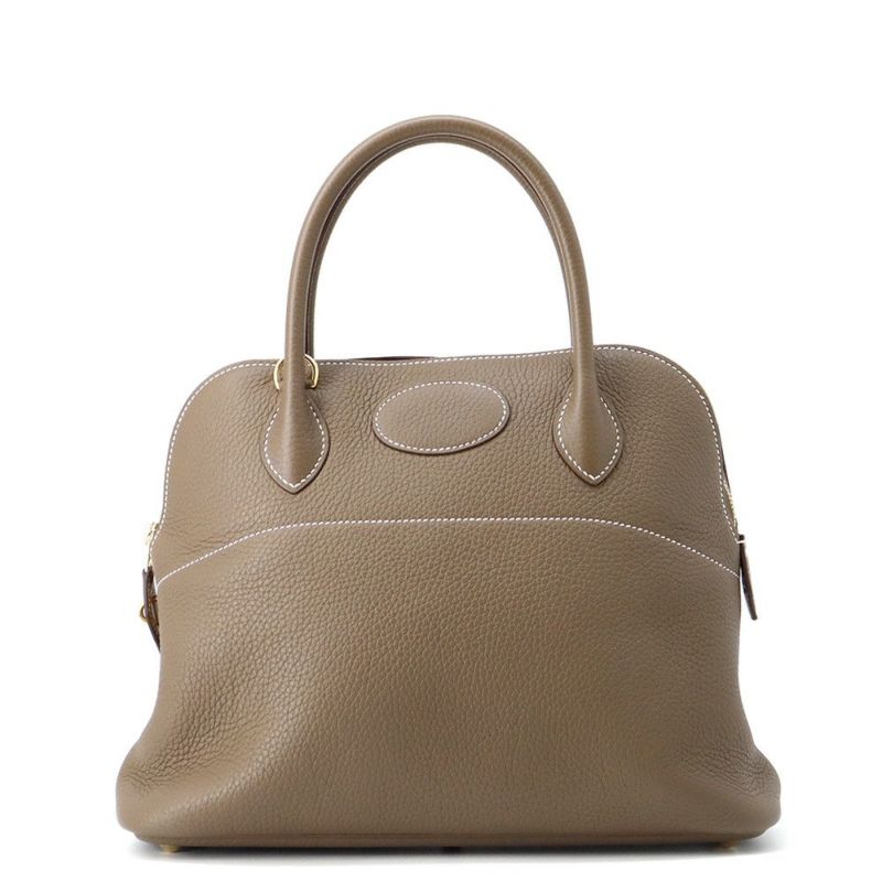 エルメス ハンドバッグ ボリード31 エトゥープ/ゴールド金具 トリヨンクレマンス U刻印 ２wayショルダー