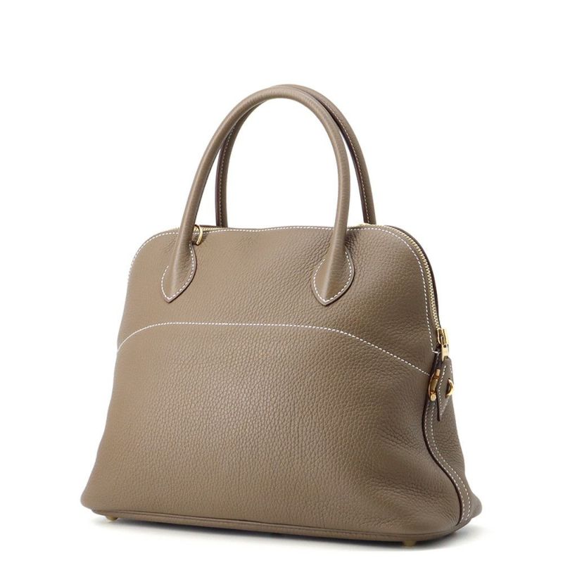 エルメス ハンドバッグ ボリード31 エトゥープ/ゴールド金具 トリヨンクレマンス U刻印 ２wayショルダー