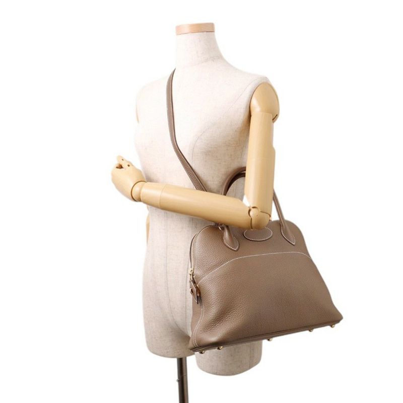 エルメス ハンドバッグ ボリード31 エトゥープ/ゴールド金具 トリヨンクレマンス U刻印 ２wayショルダー