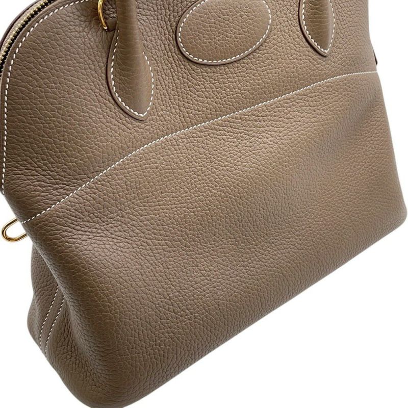 エルメス ハンドバッグ ボリード31 エトゥープ/ゴールド金具 トリヨンクレマンス U刻印 ２wayショルダー