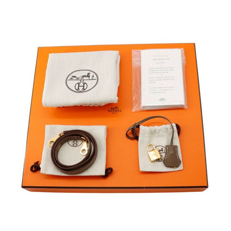 エルメス ハンドバッグ ボリード31 エトゥープ/ゴールド金具 トリヨンクレマンス U刻印 ２wayショルダー