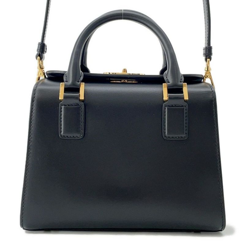 ディオール ハンドバッグ スモール ボストンバッグ ボックス レザー M8671UBEQ Christian Dior 2way 黒