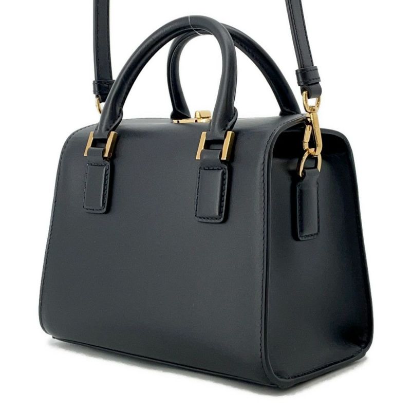 ディオール ハンドバッグ スモール ボストンバッグ ボックス レザー M8671UBEQ Christian Dior 2way 黒