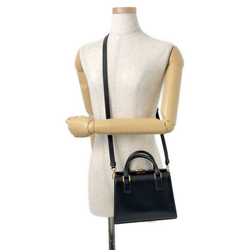 ディオール ハンドバッグ スモール ボストンバッグ ボックス レザー M8671UBEQ Christian Dior 2way 黒