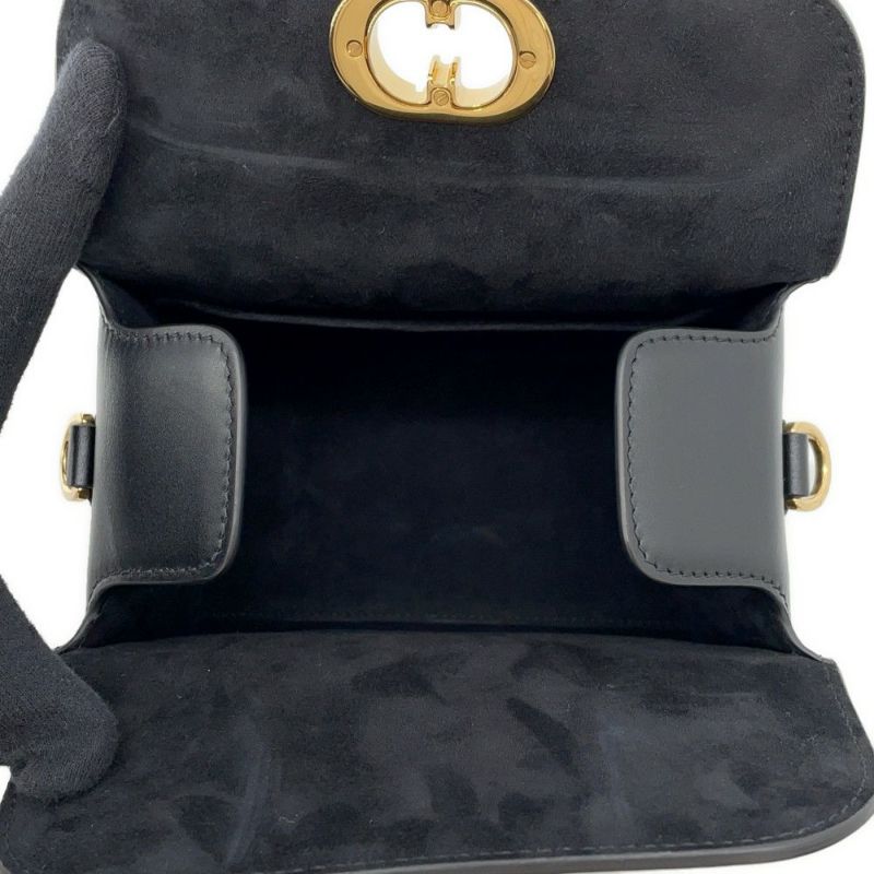 ディオール ハンドバッグ スモール ボストンバッグ ボックス レザー M8671UBEQ Christian Dior 2way 黒