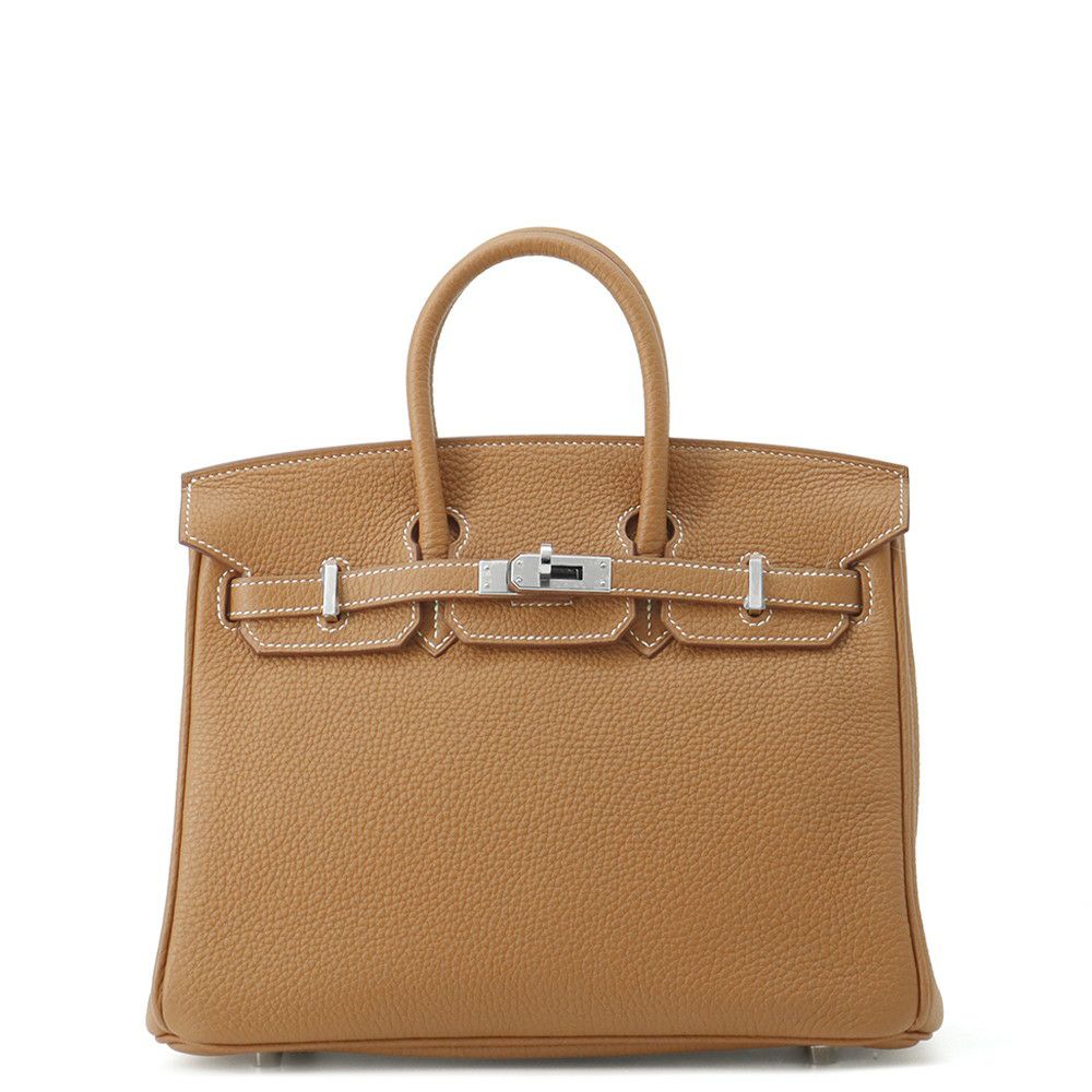エルメス バーキン25 ゴールド/シルバー金具 トゴ W刻印 HERMES Birkin ハンドバッグ